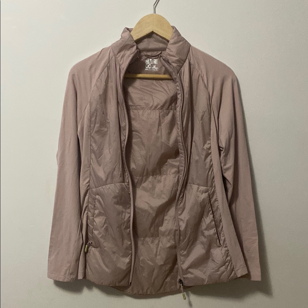 32 Degrees Pink Puffer Jacket Lightweight Stand-Up Collar